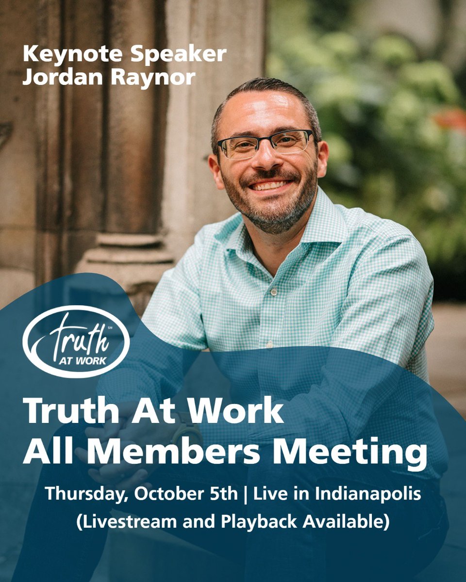 Best-selling author, speaker, podcaster, and experienced CEO, Jordan Raynor, will be joining us for this year's Truth At Work All Members Meeting. Your Chapter President will be communicating with you how your Round Table will be participating. #RedeemingYourTime
