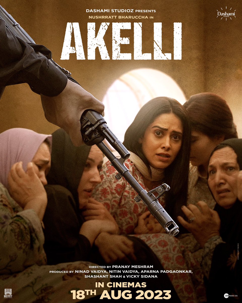 18 AUG RELEASE… #NushrrattBharuccha heads the cast of thriller-drama #Akelli... In *cinemas* 18 Aug 2023… #AkelliTeaser…
Link:- youtu.be/4yCYLD9HoWM

#Akelli also features #NishantDahiya, #TsahiHalevi and #AmirBoutrous.

Directed by debutant #PranayMeshram.