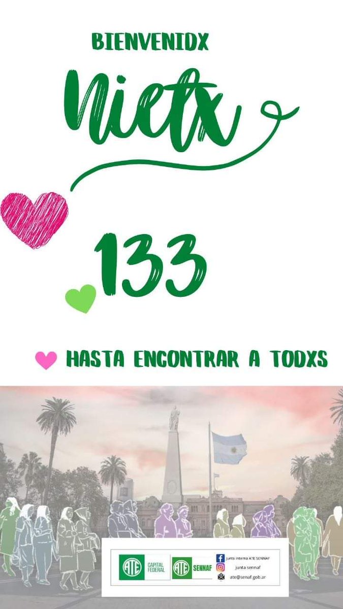 AteSennaf's tweet photo. Desde la Junta Interna Ate Sennaf le damos la bienvenida al nietx #133 Bienvenidx a la verdad ! @DanielCatalano_ @ATECapitalOk https://t.co/42QNImUujk