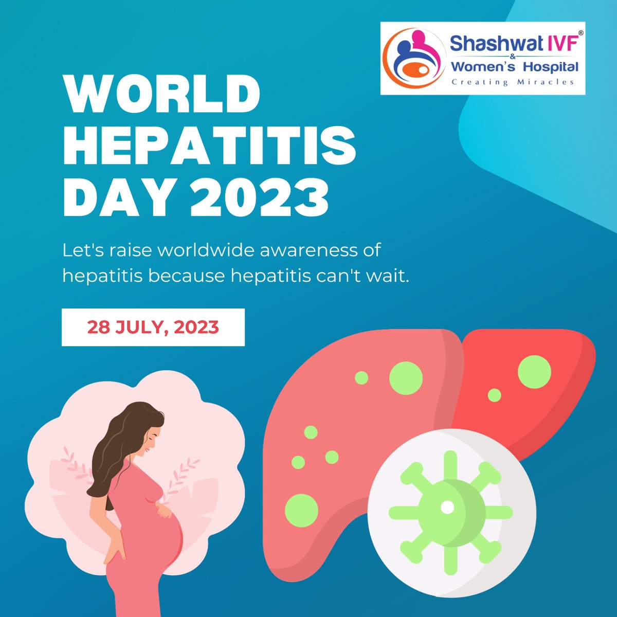 ShashwatIVF's tweet photo. 🌍 Join us in raising awareness on World Hepatitis Day! 🌟 
#WorldHepatitisDay #ShashwatIVF #HealthAwareness #HepatitisFreeWorld #StayInformed #PreventionIsKey  #FertilityCare #CaringForYou #HealthForAll 🤝 https://t.co/aw0Xf2KofI