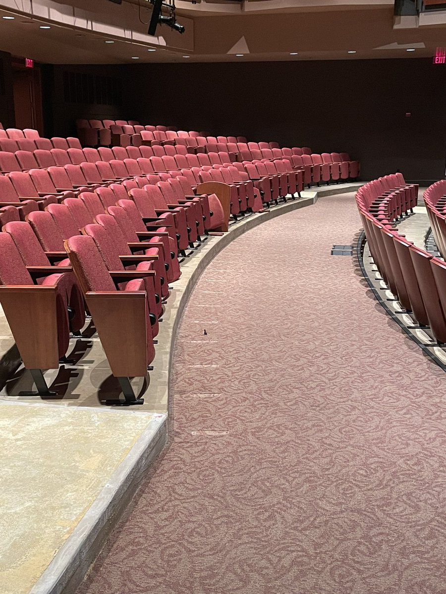 HatfieldHall's tweet photo. Hatfield Hall is getting a little facelift! We’ll post weekly pictures of the progress. We can’t wait to have audiences back in a refreshed theater! https://t.co/bOqwYkSpRR