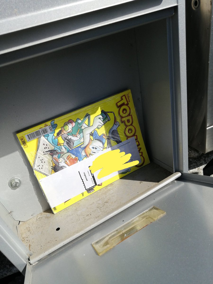 Topolino 3531 ✅
Topolino 3530 ufficialmente disperso ❌

#Topolino #TopolinoMagazine #PosteItaliane