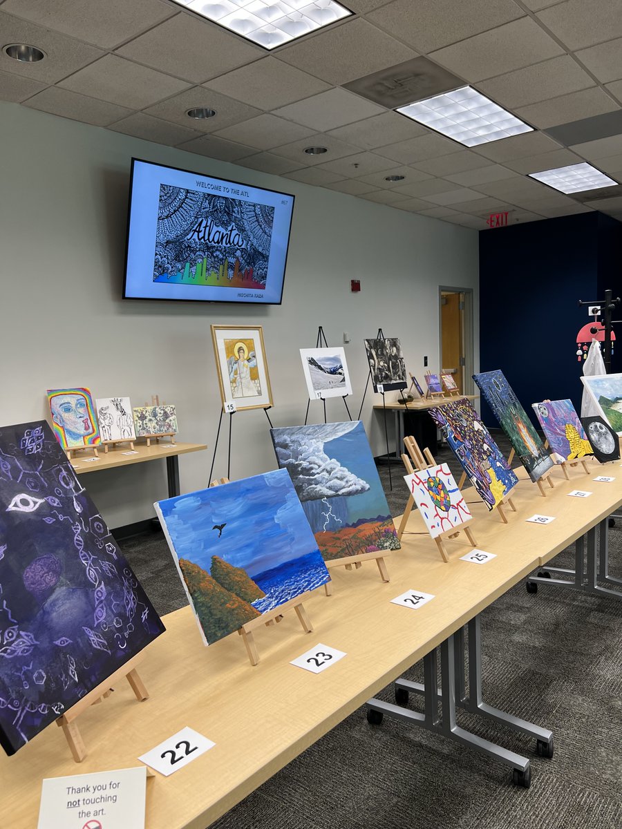 ibbgatech's tweet photo. Yesterday's art show, co-hosted by BBUGS and IBB, was a summer highlight! Hundreds of attendees came by to admire incredible artwork submitted by the IBB community. A few winners were selected by a panel of judges and presented awards! #IBB #BBUGS #artshow https://t.co/zFPF4p63Av