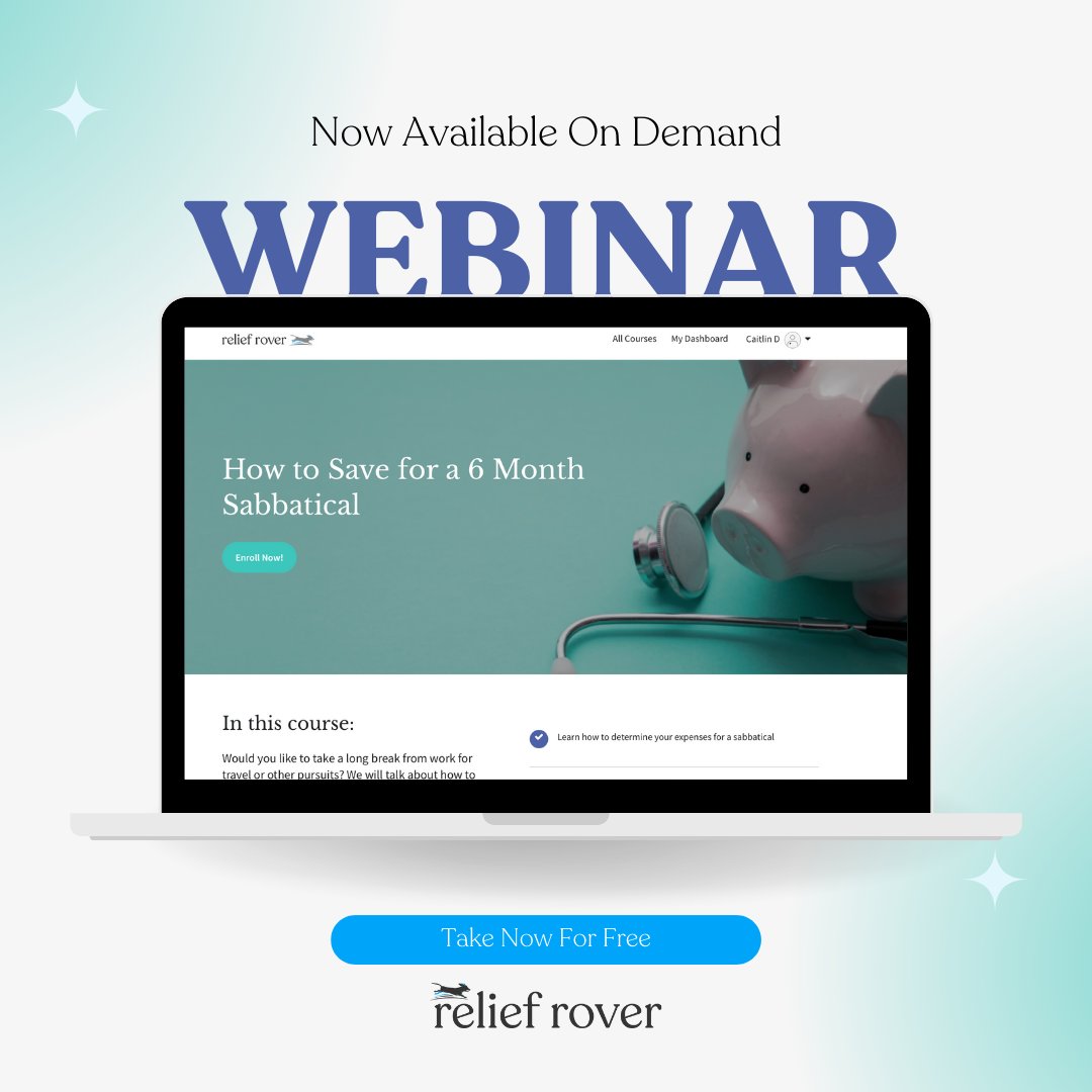 ReliefRover's tweet photo. Dreaming of a 6-month sabbatical but worried about the finances? 🏖️🌴 We've got you covered! Learn how to save for your well-deserved break in this on-demand course now available!

Take the first step towards your sabbatical adventure today: https://t.co/aqlAeT01sk https://t.co/kEm4nvFrSq