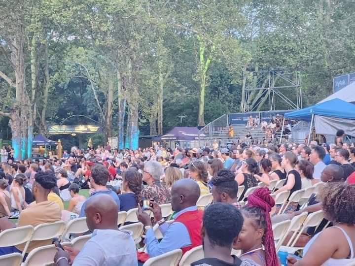 HEBobiwine's tweet photo. Last night at the Central Park in New York City, our documentary film 'BOBI WINE: THE PEOPLE’S PRESIDENT' premiered. I had so much fun performing for the crowd who turned up for the occasion. Thank you @natgeodocs for amplifying our voices through film. #PeoplePowerOurPower https://t.co/4IGFLOK8ER