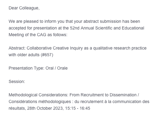 _balyasnikova's tweet photo. Really looking forward to @cagacg 2023 Conference.  1⃣ Finally got accepted as an oral presentation (4th attempt!) 2⃣ Presenting our @ArtemCollective CCI research framework 3⃣ It's in Toronto!🏠and 4⃣ @StudyMarie  is visiting, so time to build some international collabs! https://t.co/TNQ34lj5Td