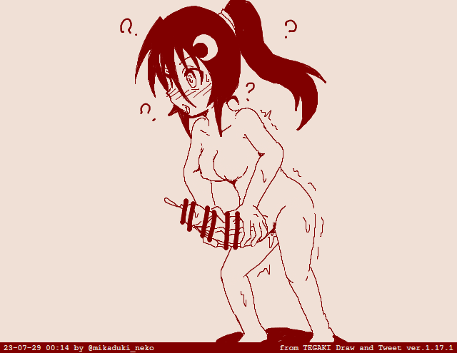 理不尽ちゃんになった三日月ネコ(記憶はない #tegaki_dt 