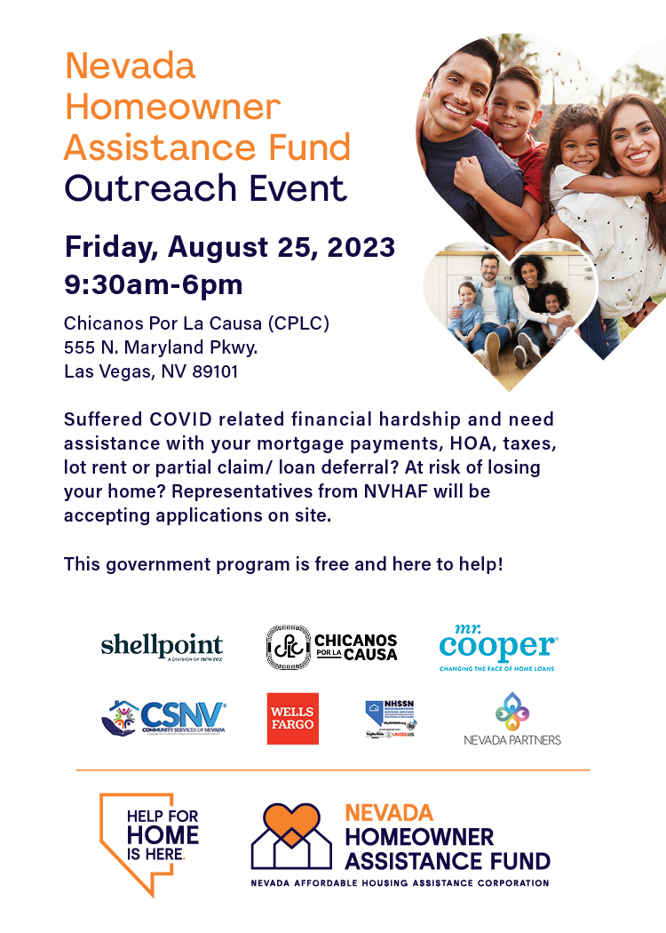 NVHelpforHome's tweet image. Free Federal Help for Manufactured Homeowners is here. Mark your calendars for August 25th as representatives from the NVHAF team will be on-site accepting applications at our outreach event.

#FinancialHelp #NevadaEvents #LasVegasEvents