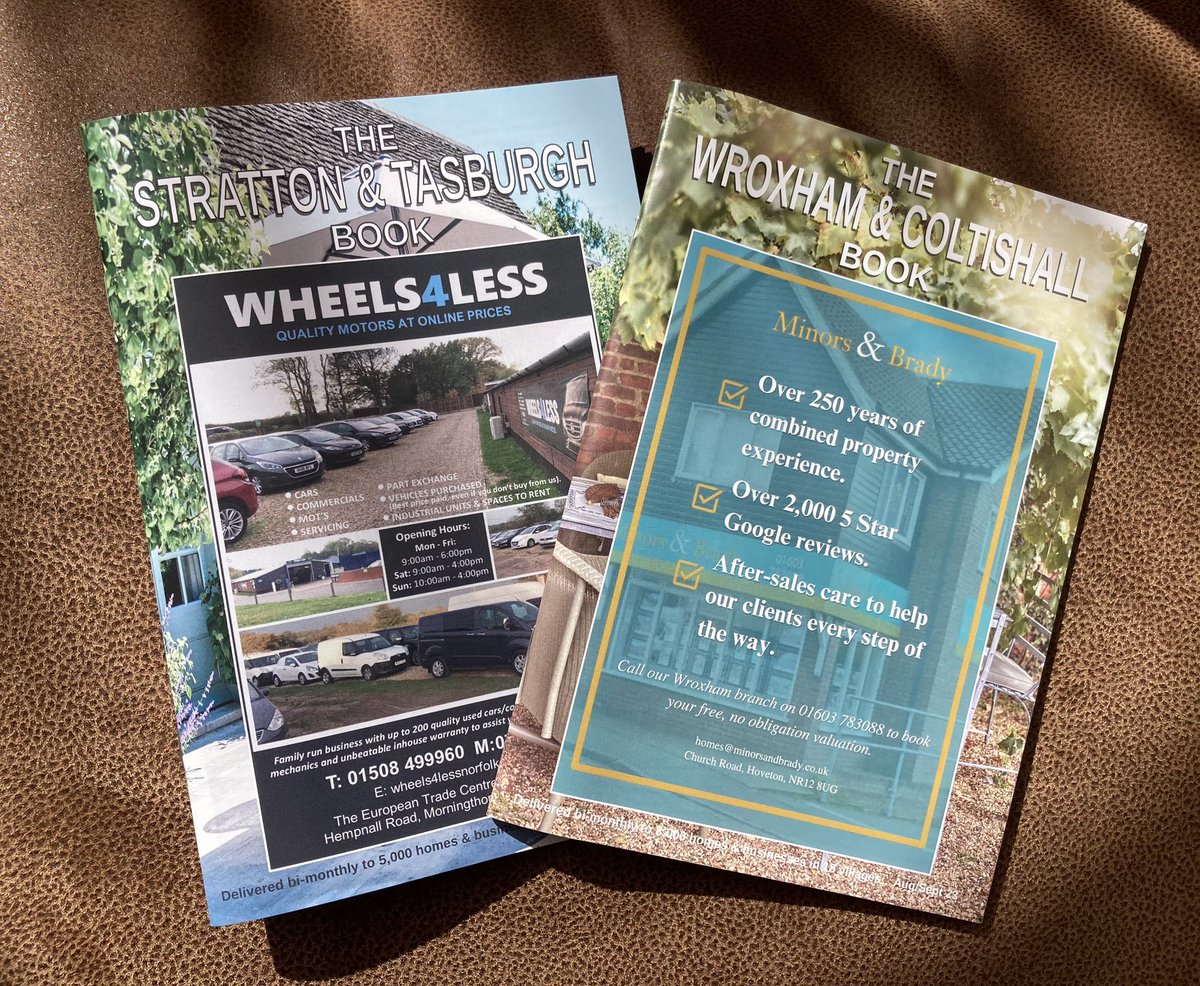 TraceyWACBook's tweet photo. The August/September editions are out!
13,000 glossy magazines are currently being delivered to local residents in 32 Norfolk villages in & around #wroxham #coltishall #stalham #longstratton #tasburgh
Advertise YOUR business service with us! https://t.co/F669h1w5kh https://t.co/ZCxASmgQ8e