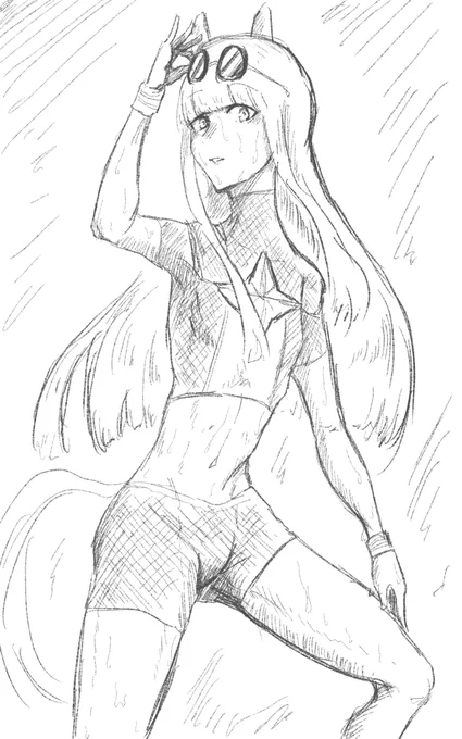 唐突にスラッとした肉体美なスズカさんを描きたくなったっていう落書き 