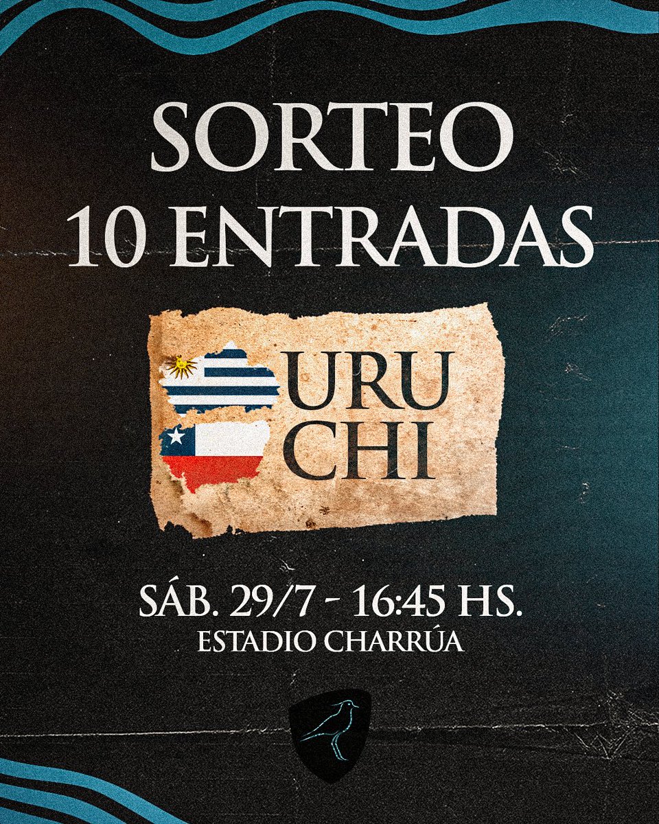 𝗦𝗢𝗥𝗧𝗘𝗢‼️ 

Dale RT a este post y comenta con el #VamosTeros para participar por el sorteo de entradas para el partido de este sábado entre Los Teros y Chile en el Estadio Charrúa 👇🏻