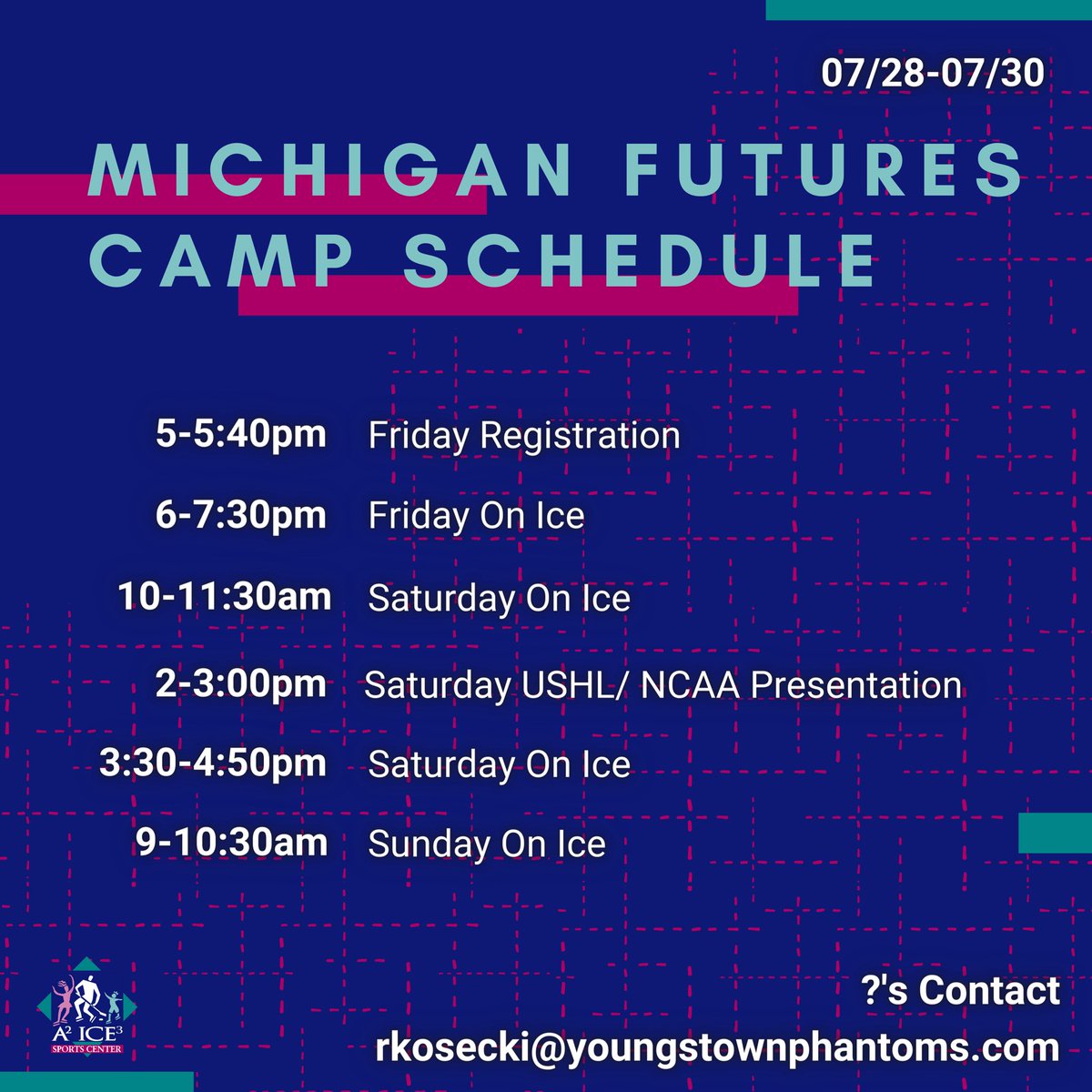 BiggbyIceA2's tweet photo. 🙌Get ready for an unforgettable experience where your passion for hockey will soar to new heights.
We are thrilled to welcome you to the 2023 Michigan Futures Camp!
 
We can’t wait to see you in action TONIGHT. It's going to be a thrilling &amp; transformative weekend for all! https://t.co/Ftoprtvxcx