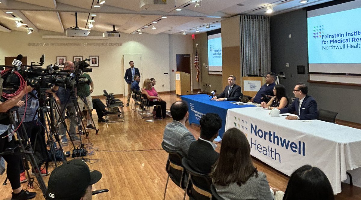 changsbrain's tweet photo. TV cameras on-site at the #FeinsteinInstitutes to cover a breakthrough in treating paralysis by the teams of Chad Bouton and neurosurgeon Ashesh Mehta. Heroic effort by the patient Keith. Double neural bypass to restore partial motor AND sensory function. @NorthwellHealth https://t.co/YXsnzAjtg8