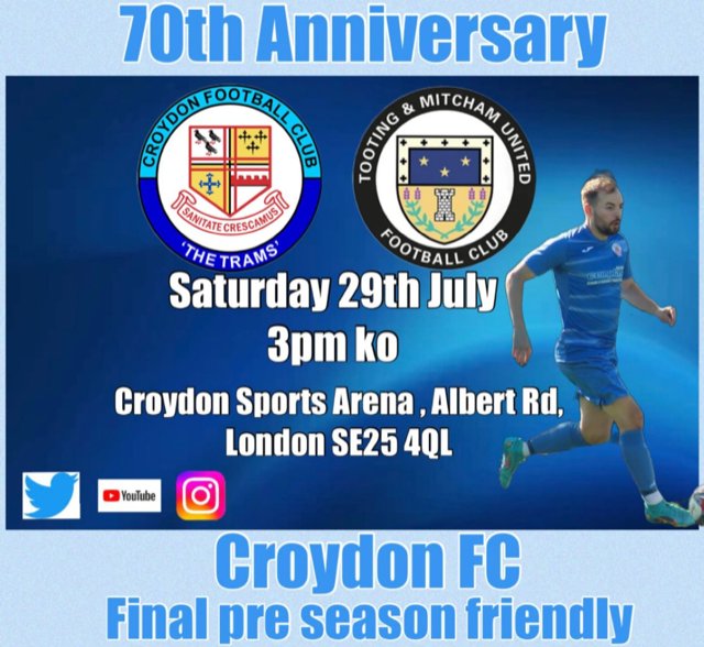 This is tomorrow <a href="/Croydon_FC/">Croydon FC</a> - a special anniversary for all the family