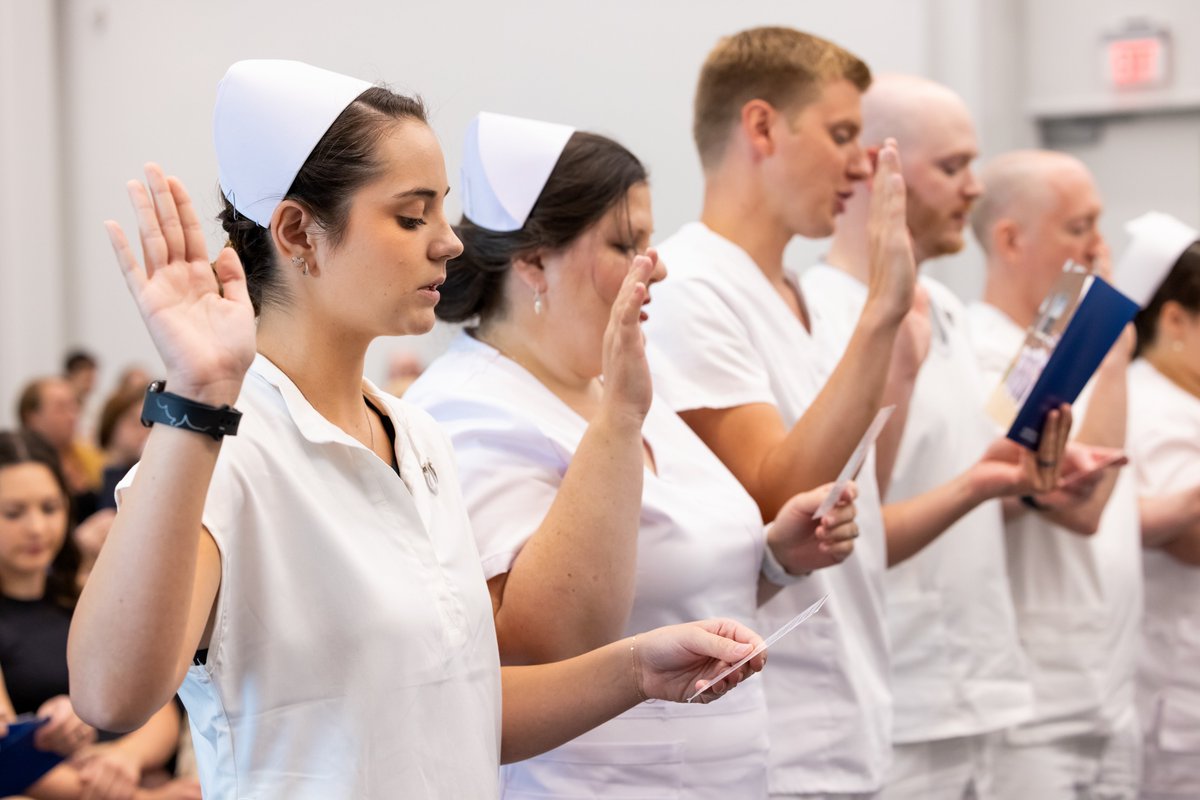 OTCedu's tweet photo. 📸🎉 Heartfelt moments from capping and pinning day for the Summer 2023 Practical Nurses. Best wishes to the graduates! 🌺👩⚕️👨⚕️ #myOTC #PracticalNursing #CappingAndPinning #HealthcareHeroes 🦅 https://t.co/I897GTE7OB