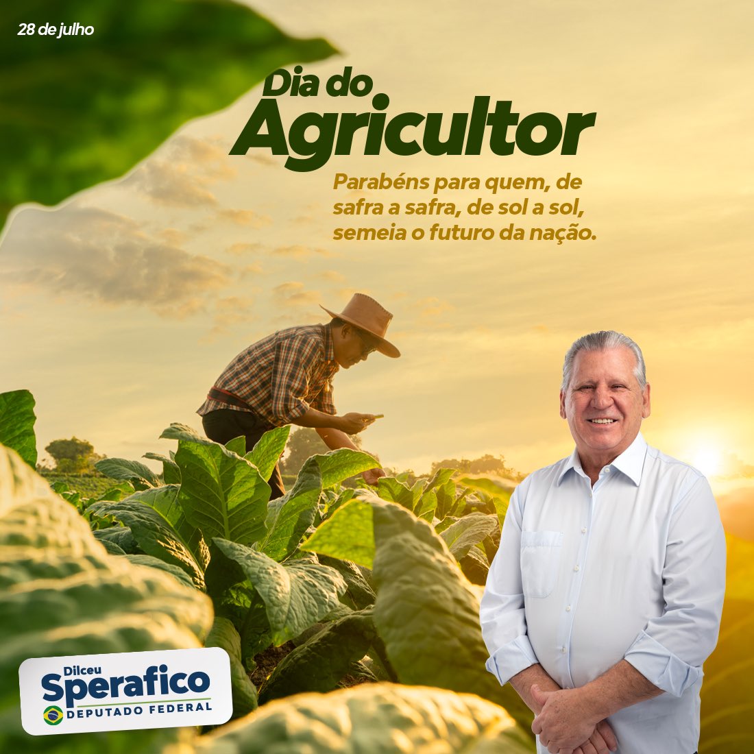 DepFedSperafico's tweet photo. 28 de julho - #DiaDoAgricultor 🚜🌽 🌾

Contem com meu apoio e trabalho na Comissão de Agricultura da Câmara dos Deputados e na Frente Parlamentar da Agropecuária (FPA). 

Juntos com a sua dedicação de cada dia estamos construindo um país melhor! https://t.co/VkNeL2zTw6