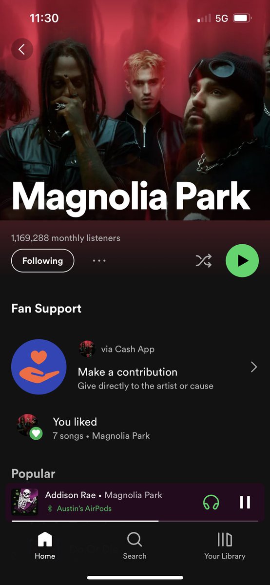 Austin_USN's tweet photo. @Magnoliaparkfl must get in the studio and be like “Alright how are we going to make a song better than the last one? EVERY TIME they make a song. EVERYONE slaps. https://t.co/f7Fzea4Z0W