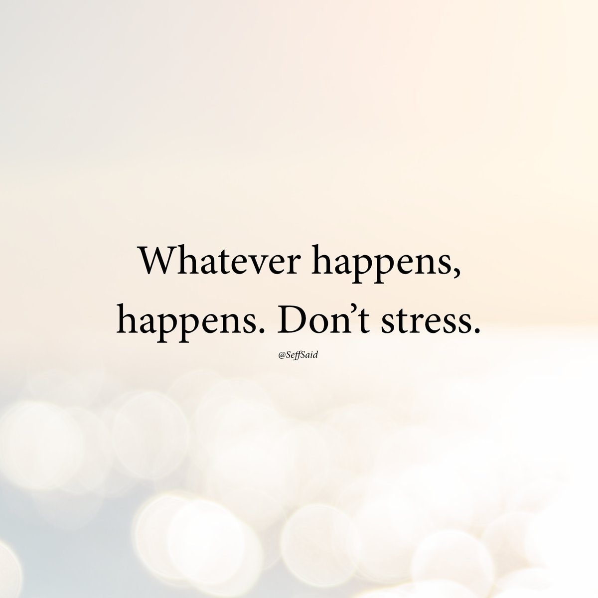 Don't stress