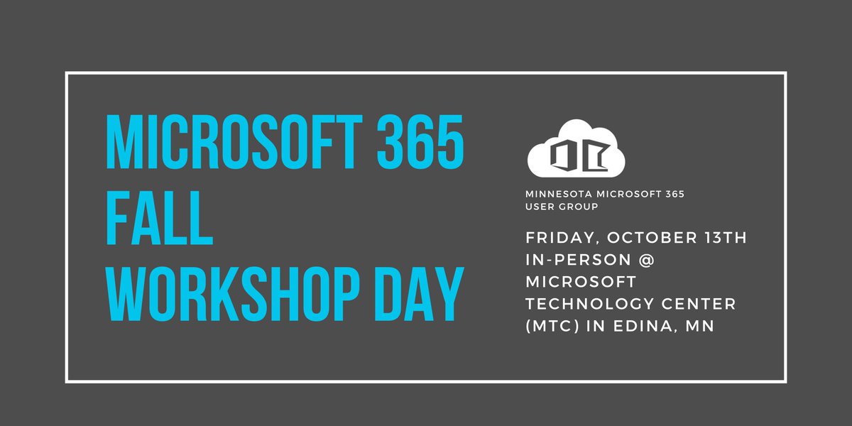 MN Microsoft 365 User Group #Mn365 tweet media