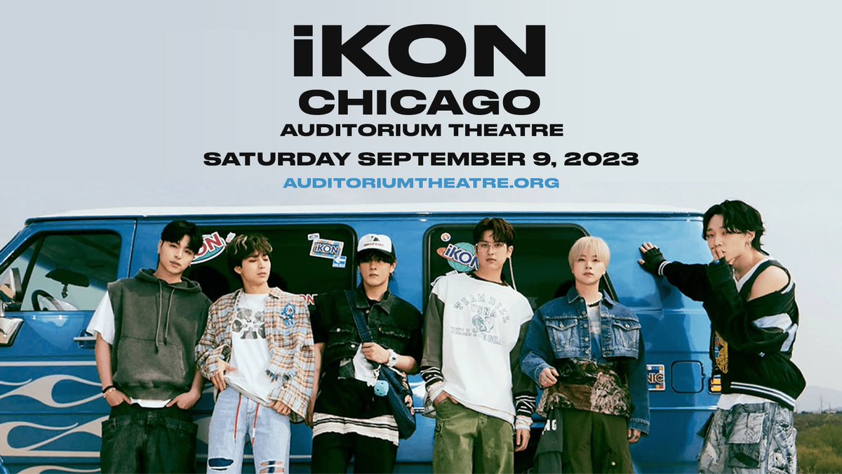 AuditoriumChgo's tweet photo. @iKONIC_143 will make their Auditorium debut on Saturday, September 9 with their Take Off world tour. Tickets are on sale now: https://t.co/pqTpihzGhw https://t.co/dwhhG98BqU