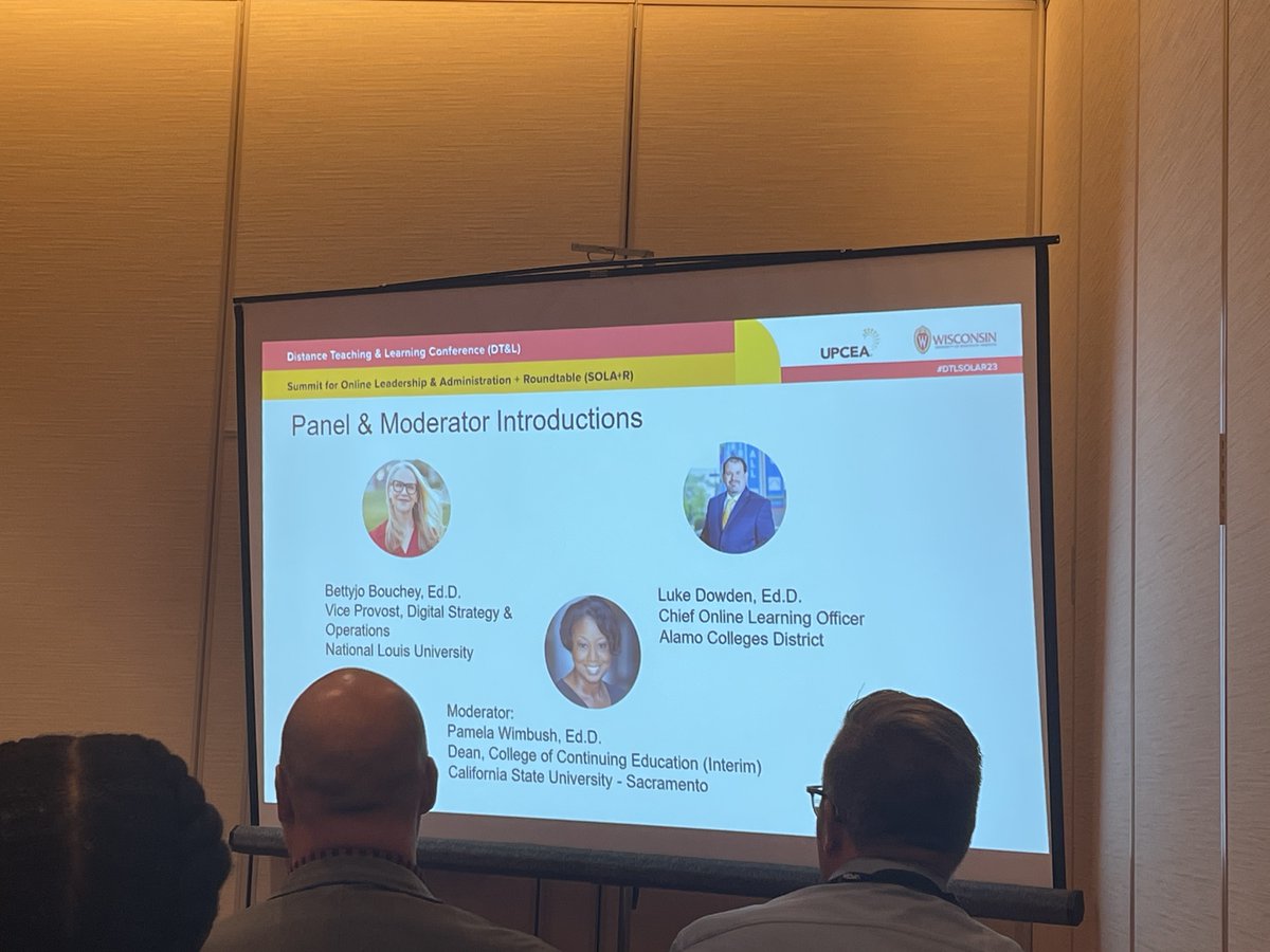 Bettyjo Bouchey said- “Failure is part of what we do here. We break and fix and break and fix again.”  and Luke Dowden reminded, “You are an early warning radar system" at #UPCEA DT&amp;L #SOLAR
#leadership #strategy #OnlineLearning #HigherEd #symbiosis
