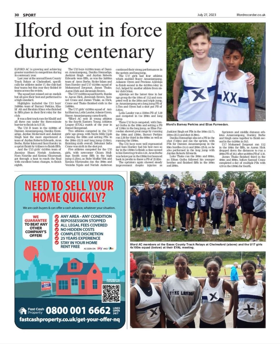 The youngsters star in the Ilford Recorder this week.