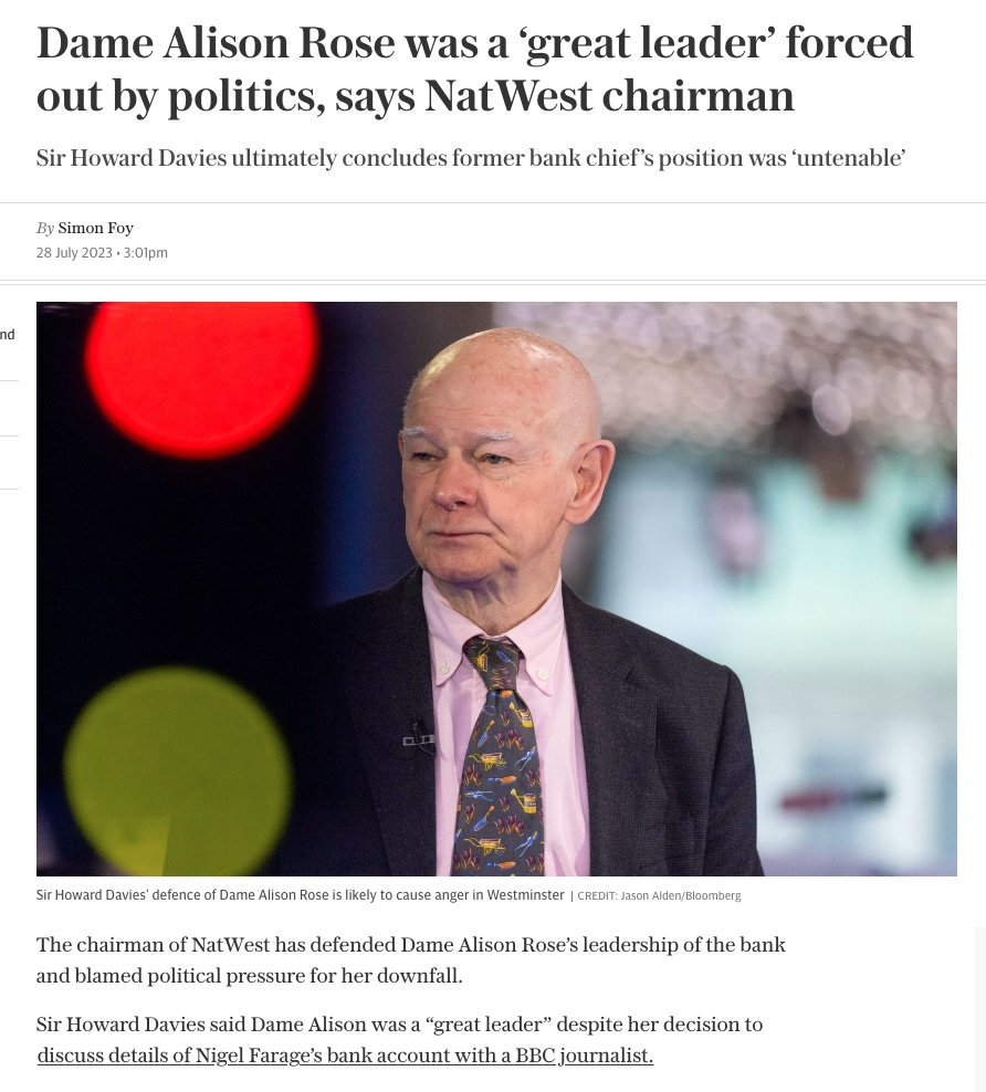 RupertLowe10's tweet photo. What utter tripe.

She was forced out for horrific incompetence, discrimination against a client and leaking confidential information.

The chairman is covering his own back - he must go too. https://t.co/19zjp9pUzh