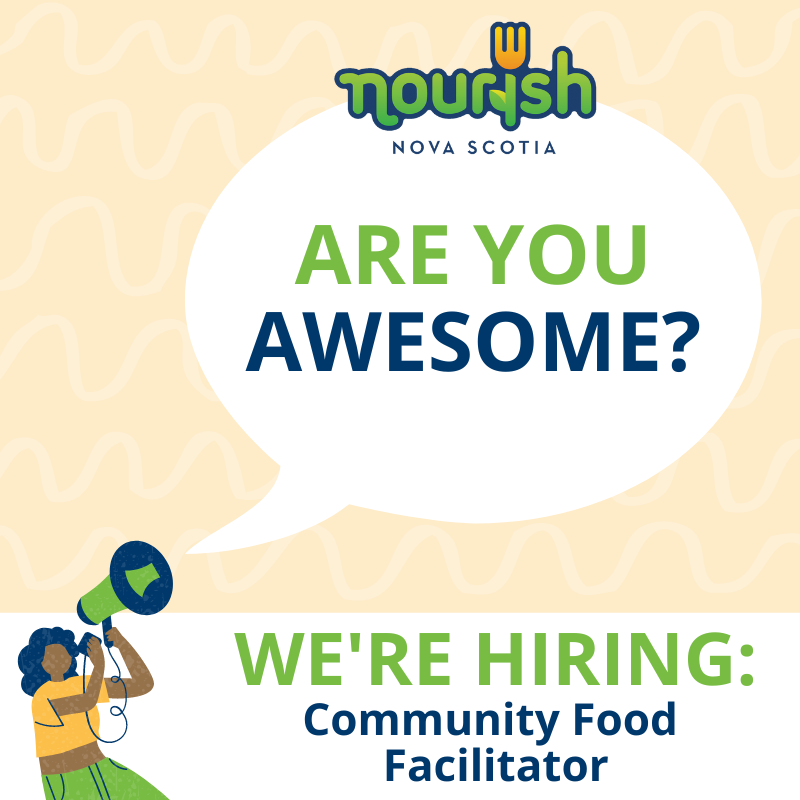 📣 WE'RE HIRING: Nourish is seeking a passionate & dedicated individual to join our team as a Community Food Facilitator. Please share with your networks! 

Read more and find out how to apply: nourishns.ca/blog-all/cfc-h…

@EngageNS @hfxpublib @sflkirk @dietitian_ns