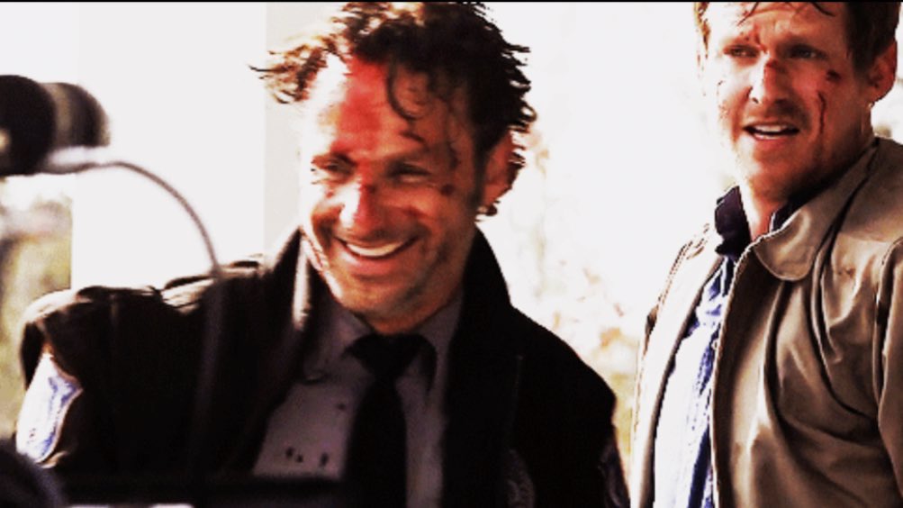 ricksprickk's tweet photo. rick grimes is bloody and you expect me to pay attention to the plot ? https://t.co/1kLRFjZM5d