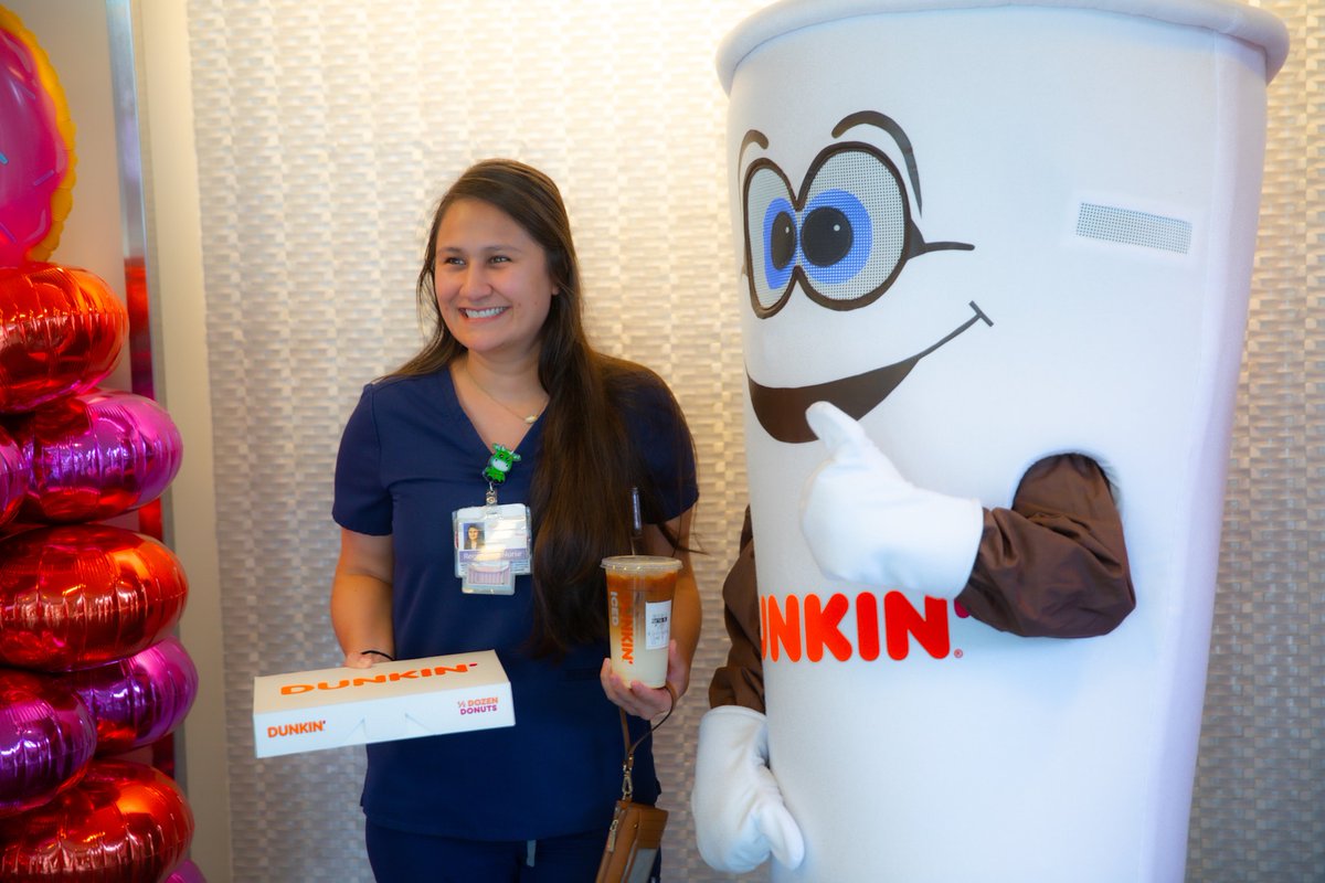 In partnership with Dunkin' Joy In Childhood Foundation, Oklahoma Children's Hospital OU Health celebrated the opening of our @dunkindonuts & that we will receive our 4th facility therapy dog in August to help support patients, families & staff throughout their hospitalization!