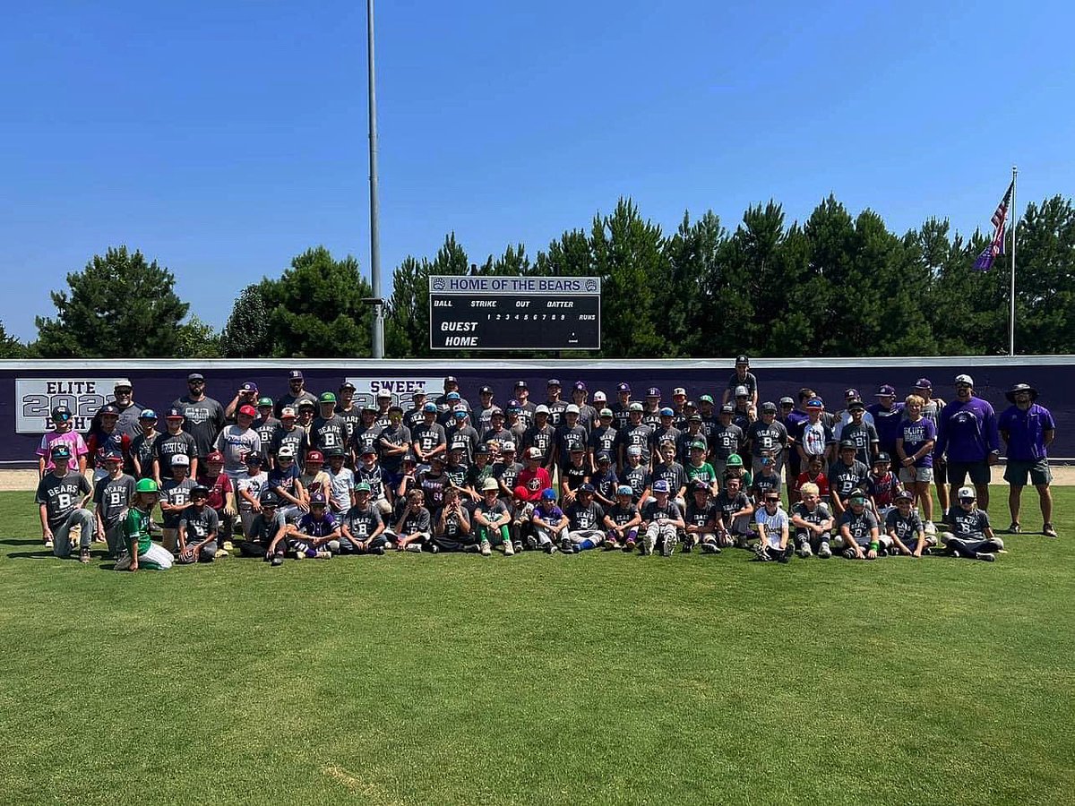 Elite Baseball Camp is a wrap!  These kids put in the work this week!  It was a great week!  Thanks to everyone that came! Go Bears!!!
