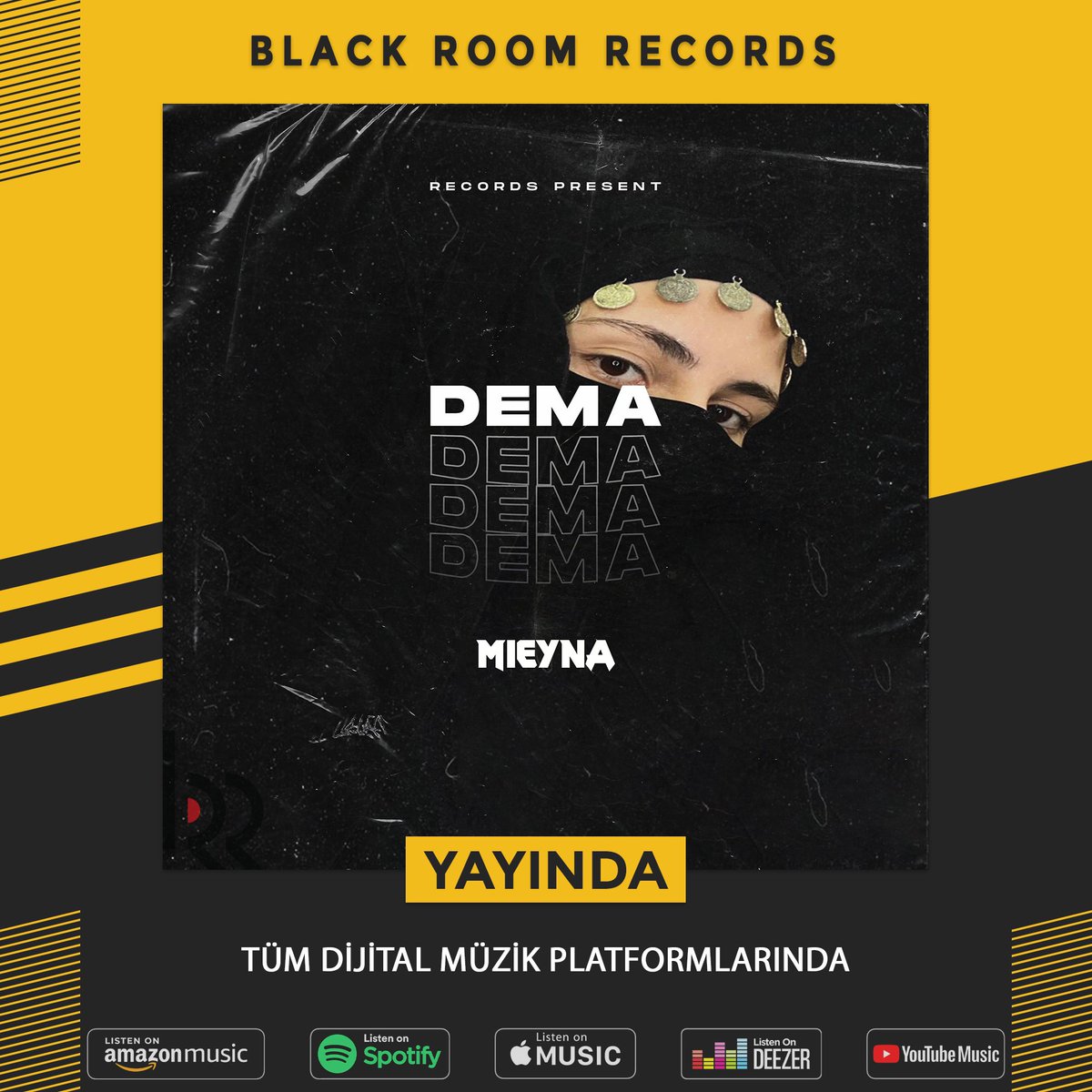 BlackRoomRecrds's tweet photo. MIEYNA'nın Yeni Teklisi "DEMA" Black Room Records İmzasıyla Tüm Dijital Müzik Platformlarında Yayında!
@mieyna.mp3 @BlackRoomRecrds https://t.co/eFp8C9RYlD