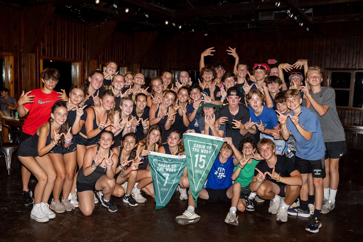 IntlSportsCamp's tweet photo. A BIG CONGRATULATIONS TO CABIN 7 &amp; CABIN 15 FOR WINNING WEEK 5 CABIN OF THE WEEK 🤩🎉 https://t.co/wuPNxvymNs