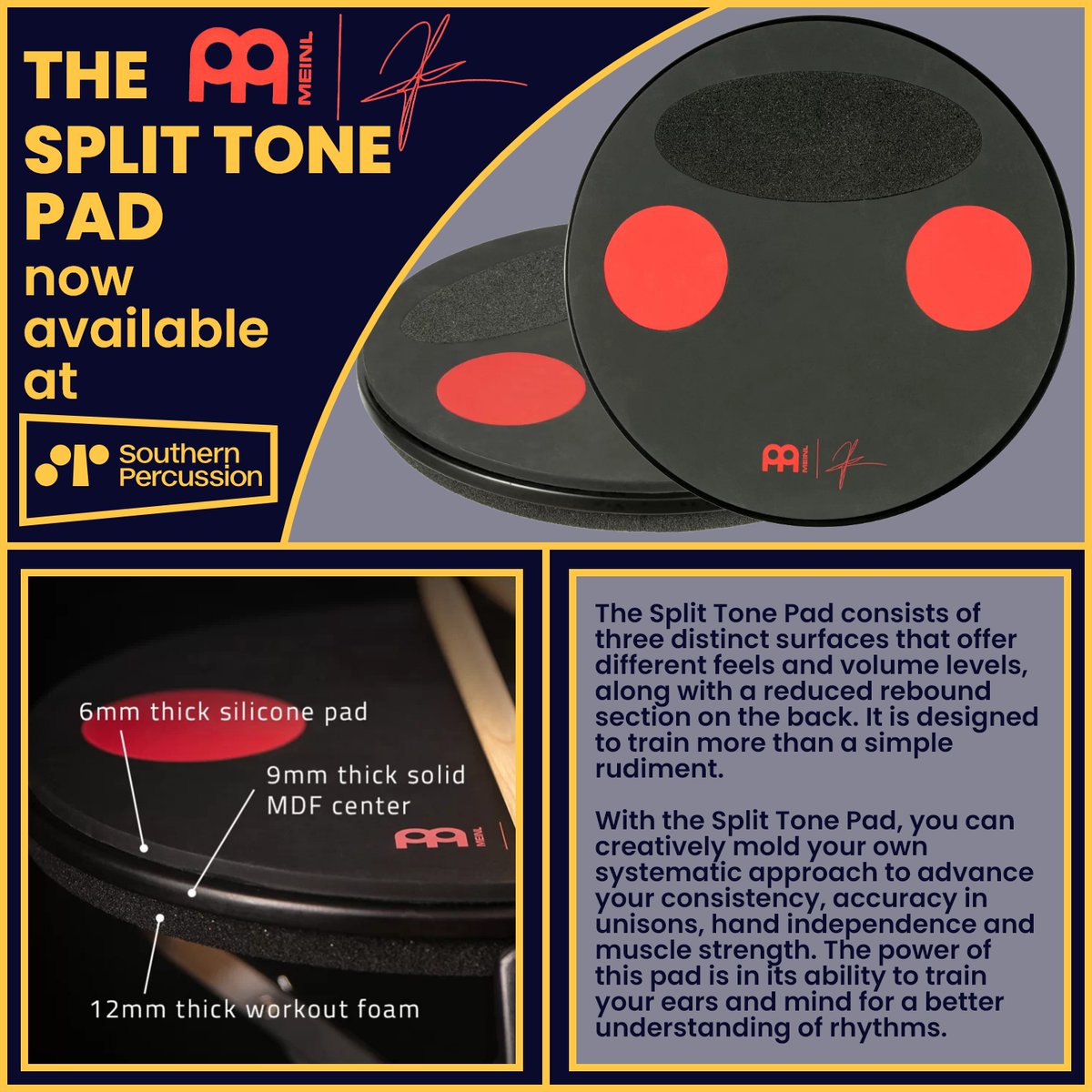 SPercussion's tweet photo. We are loving these @meinlpercussion @AnikaNilles Signature Split Tone Pads, now available at https://t.co/RpiQ2xOvo3!
https://t.co/VxPRwRYVvM
#Meinl #AnikaNilles #percussion #drums #practicepad #splittonepad #musicians #music #12inch #practicemakesperfect https://t.co/7aNMTy7l7x