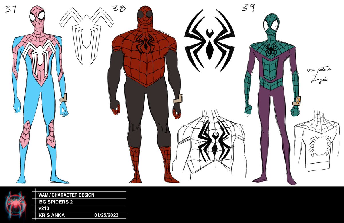 Some more of them.
I ended up doing about 100 total on the movie, and a lot were given alternate colors or render scripts to double the number
#AcrossTheSpiderVerse 