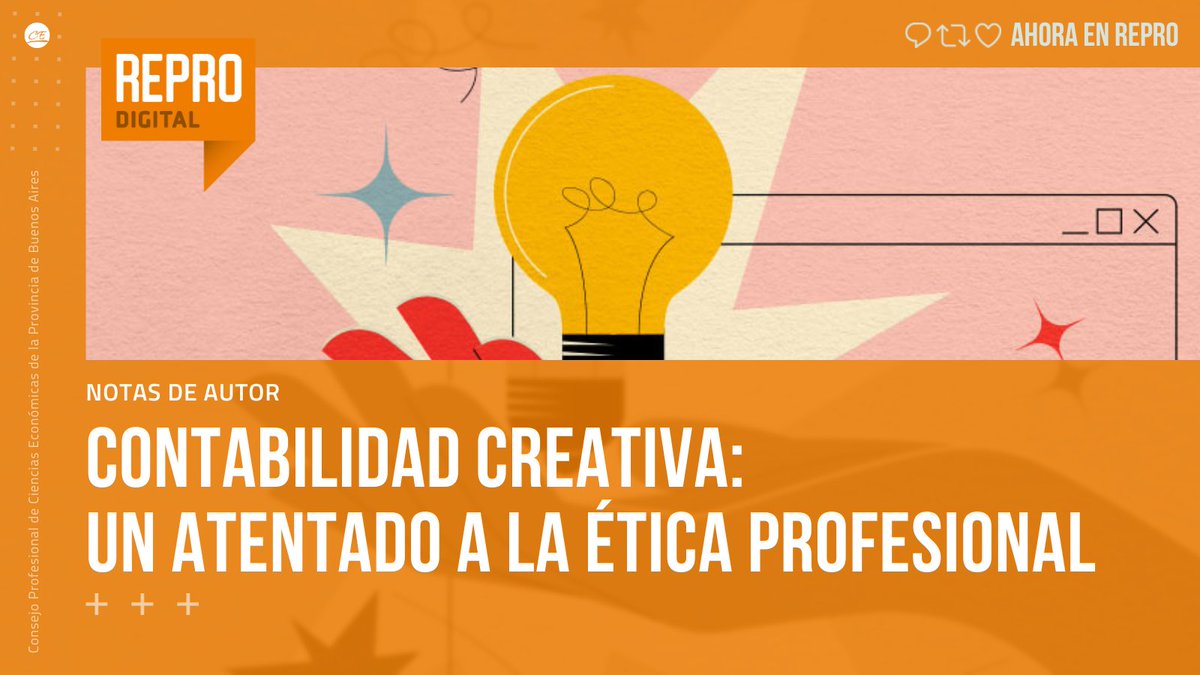 cpcebuenosaires's tweet photo. #AhoraEnRepro Contabilidad creativa: Un atentado a la ética profesional
Los autores brindan explicaciones acerca de la aplicación de la contabilidad creativa y de qué maneras va en contra del desarrollo ético de la profesión.
Acceda a la nota completa https://t.co/L6taNBsTeu
#cpba #consejoprofesional #cpcebuenosaires #cienciaseconomicas #cpce #cpcepba #economicas #repro