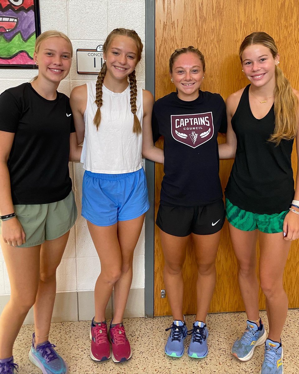 LHSWarriorsXC's tweet photo. Four Lebanon Warriors are representing the cross country team at a women’s running clinic at Minster High School. The day long clinic has 200 + female runners from all over the state of Ohio. #WarriorPride #FIRSTclinic #GoingBeyond #WeLikeGoingFast https://t.co/vDcd1uVv5b