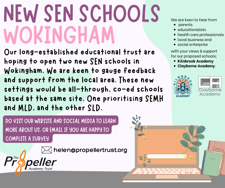 PropellerTrust's tweet image. propellerwokinghamconsultation.co.uk
thepropelleracademytrust.org.uk
facebook.com/profile.php?id…

Please RT @WokinghamToday @WBC_Libraries