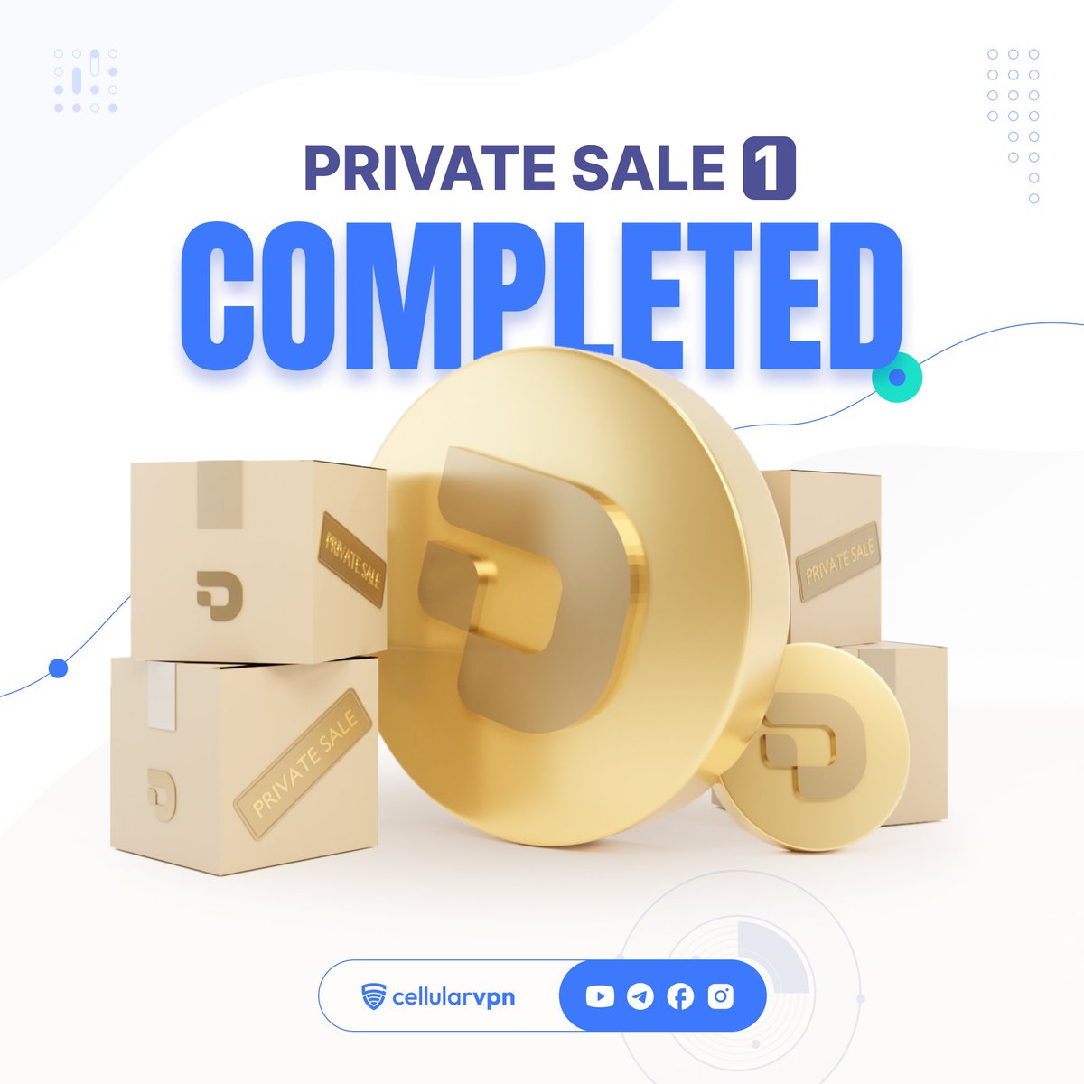 cellularvpn's tweet photo. Private Sale 1 has sold out less than 1 hour. Thank you for participating!
#cellularvpn #vpn #datatoken https://t.co/pES21U8eFa