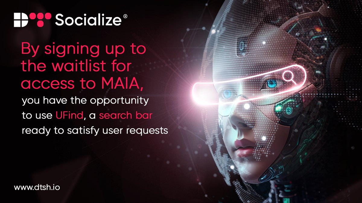 dtsocialize's tweet photo. DTSocialize is proud of the role that Maia is playing in transforming the way we interact with the digital world and we continue the research to improve it.

🚀 🔗 Join our waitlist for early access to MAIA - https://t.co/LiVRy67Fte

#AugmentedWebSearch #MAIA #DigitalCopilot https://t.co/Eg9qLaND0U