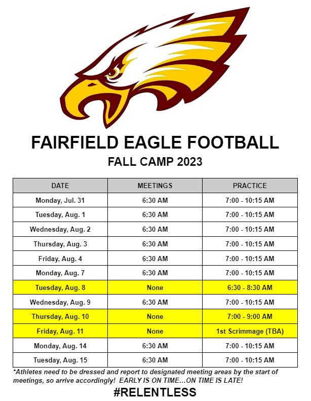 Fairfield Eagle Athletics (@fisdeagle) on Twitter photo 