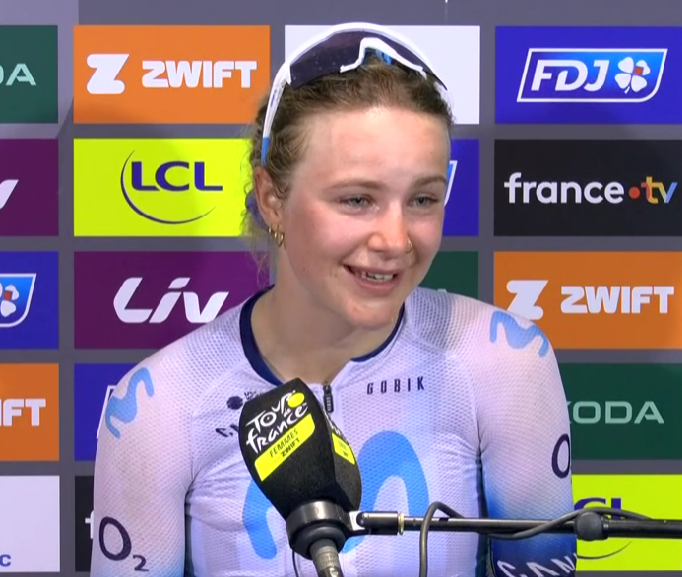 JPHHenneton's tweet photo. #cyclisme 🚴♀️ #TourdeFrance 🇫🇷
Interview d'Emma #Norsgaard 🎙️
#WatchTheFemmes https://t.co/P4Pcc4YLlx