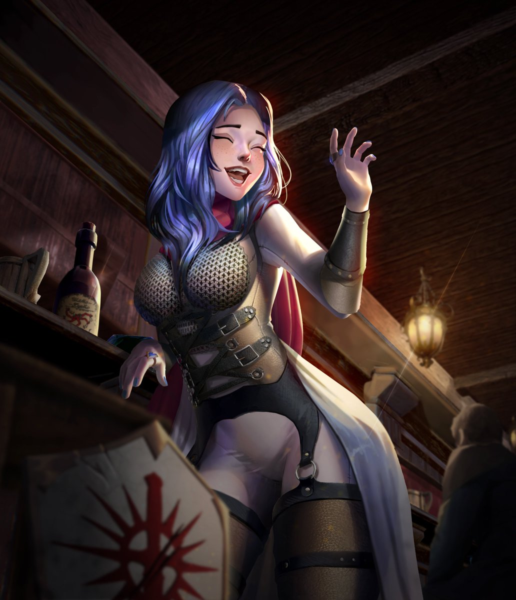 Conquart103's tweet photo. Willow is resting in a tavern https://t.co/WJ25R3S6TK