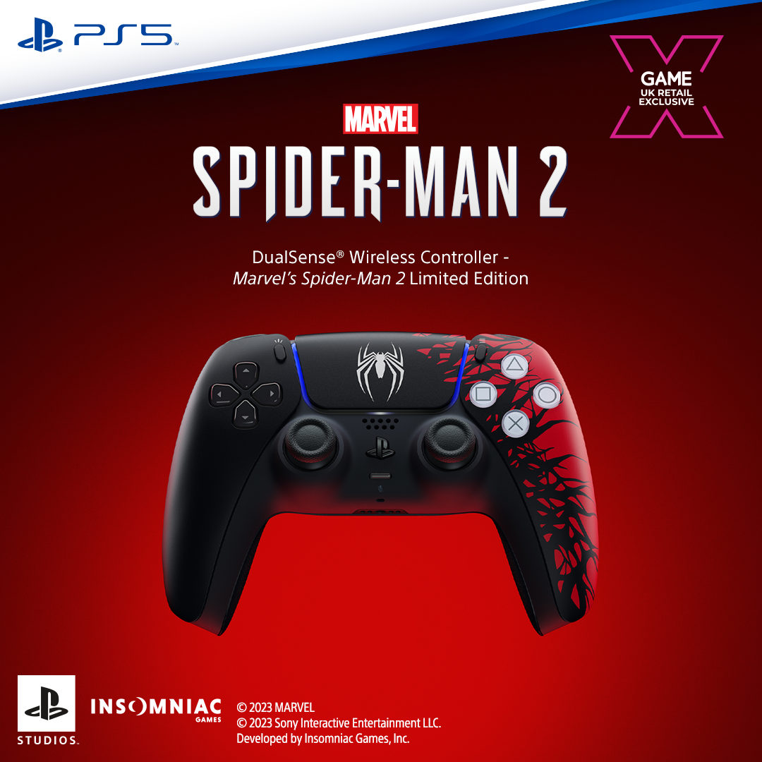 GAME.co.uk on X: 🚨 PRE-ORDER NOW 🚨 Marvel's Spider-Man 2 Limited Edition:  🕷️ PlayStation®5 Console Covers 🕷️ PlayStation®5 DualSense Wireless  Controller 🕷️ PlayStation®5 Console Bundle Secure your pre-order here 👉