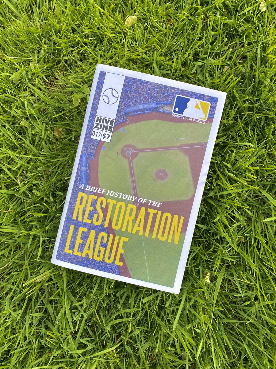the_ARCH_HIVE's tweet photo. ✨NEW ZINE✨ 

@zachisatourist made a full color zine about Deseret League Baseball — the official baseball league of the Restoration. Church history sites come to life as fully fledged teams that build testimonies one home run at a time.

Snag one:
https://t.co/q6l3hofOlU https://t.co/0IsK3SUAIo