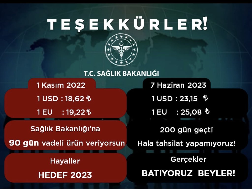 caneraydin22's tweet photo. #tıbbicihaz sektörünün hakedişlerini zamanında ve söz verdiği tarihte ödemeyen @drfahrettinkoca , sizin gelmeniz ile birlikte sektör yıllarca yaptığı birikimi kaybetti,üstüne borç üstüne borca girdi.
Neden mi işine sadık,ülkesine aşık,devletine güvendiği için. @RTErdogan https://t.co/639Z7jgkgY