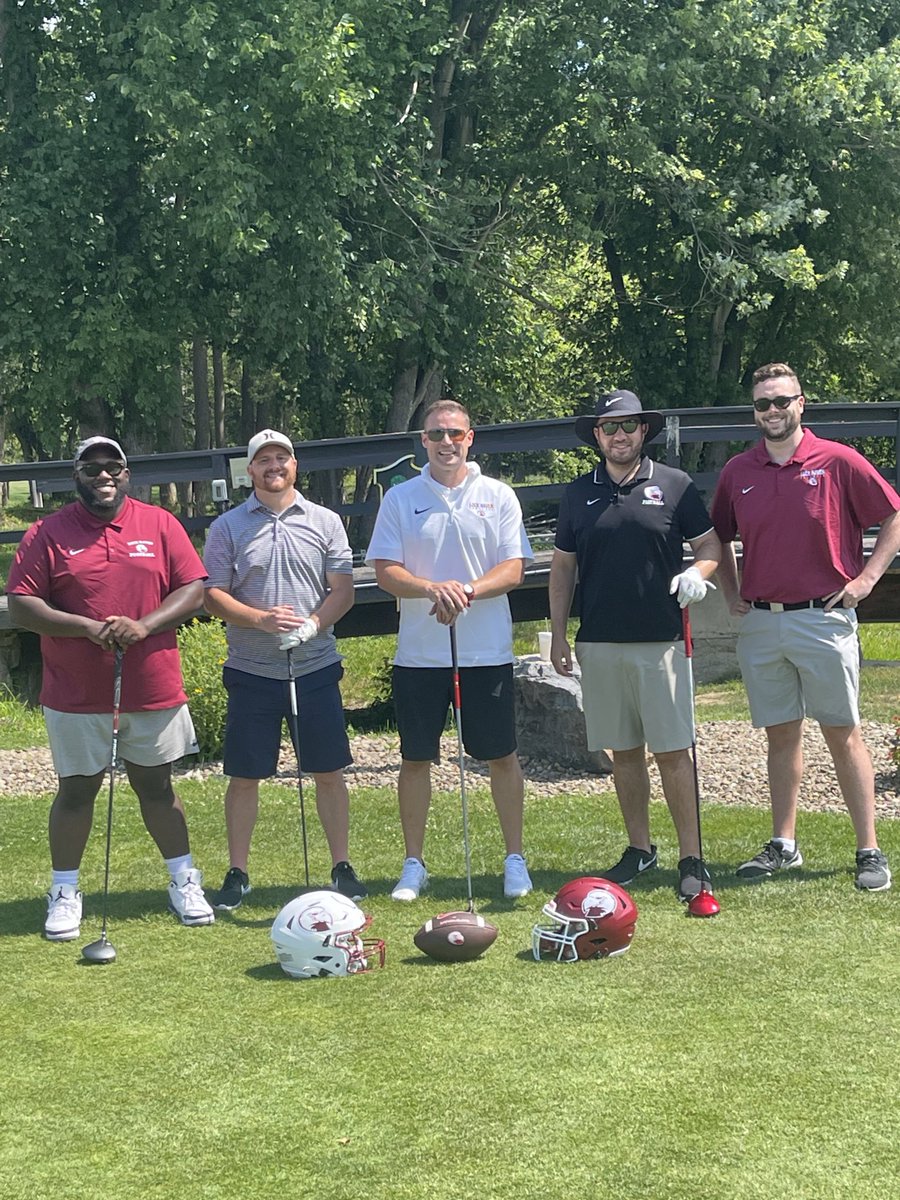 The @LHU_Football Staff Team at our 7th Annual Gray Eagles Golf Tourney !! I’m so Blessed to have such great coaches with me !! #LockedIn🔒🦅