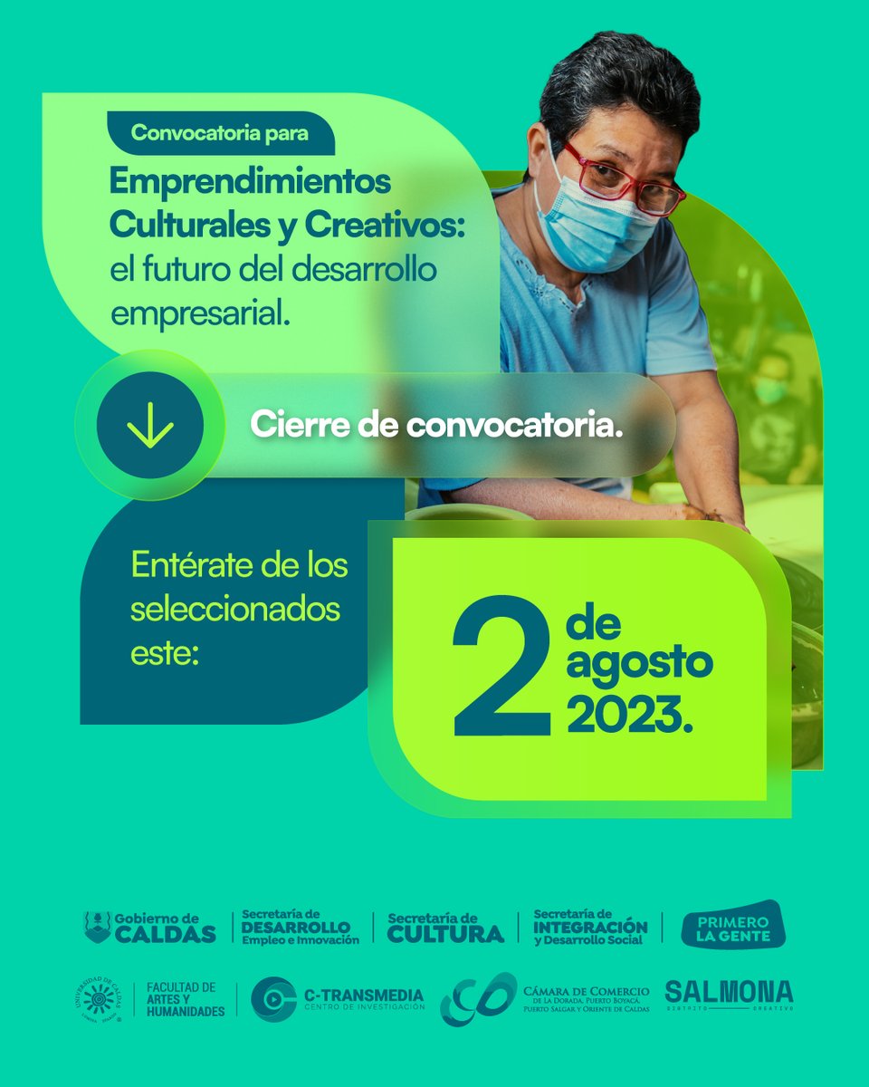 c_transmedia's tweet photo. ⌛Conoce dentro de pocos días los seleccionados a la convocatoria Emprendimientos Culturales y Creativos: el futuro del desarrollo empresarial.

💙💜Estamos felices ya que se presentaron más de 100 emprendimientos de diversos sectores.
.
Mantente enterado: https://t.co/H7q4O1oy2b https://t.co/XFcHPglGDl