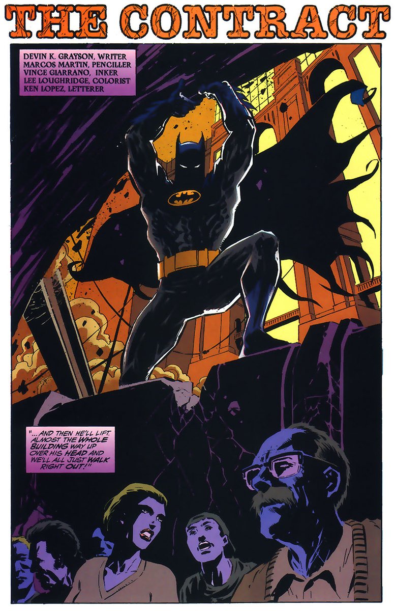 BatCreators's tweet photo. Splash page by Marcos Martín, Vince Giarrano and Lee Loughridge

'The Batman Chronicles #12' (1998) https://t.co/nWXtzUsqbj