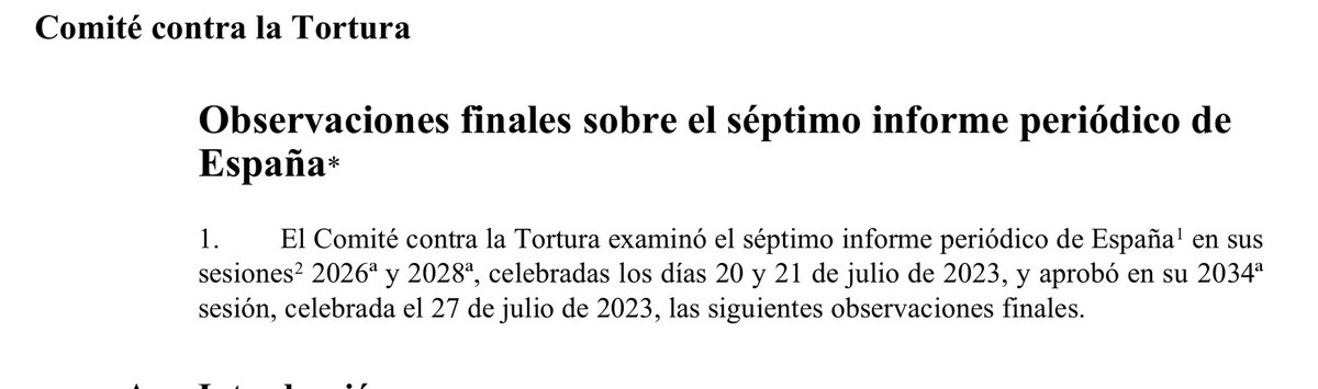 La ONU asume el informe de los 5.379 casos de tortura y solicita a España “adoptar las medidas necesarias que garanticen la investigación efectiva” tras lo cual exige “informar al Comité sobre los resultados de dichas investigaciones”.
Gran noticia! 
#TorturarikEz